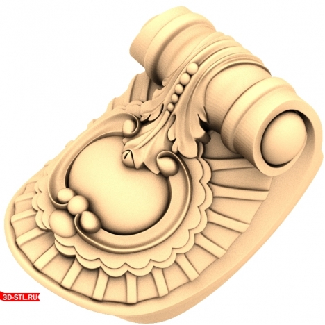 Emperor Ornament Bracket - STL Model for CNC