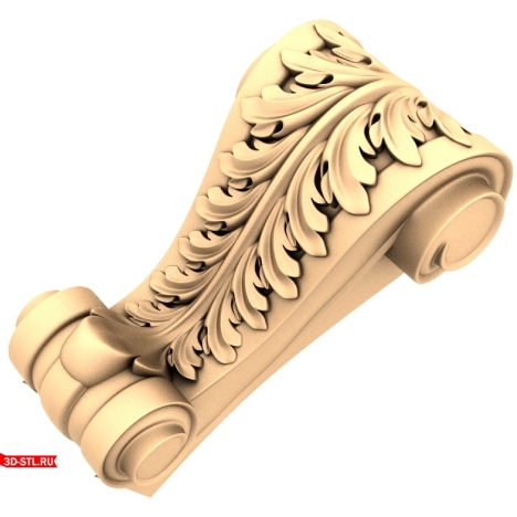 Amazing carved bracket in STL format for CNC