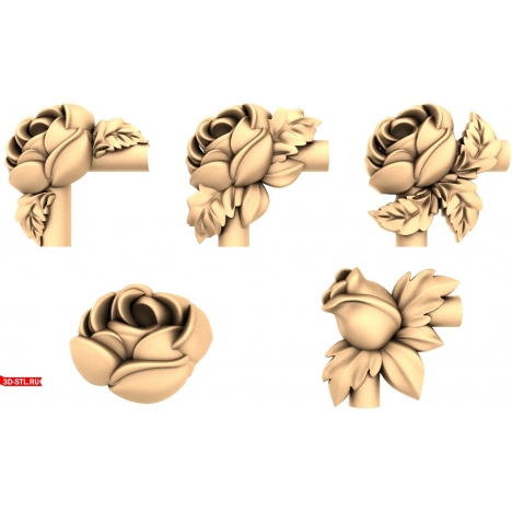Rosebuds - 3D STL Model for CNC