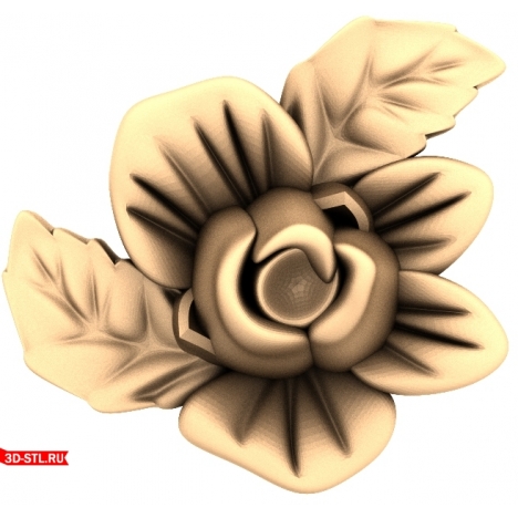 3D flower model for CNC in STL format