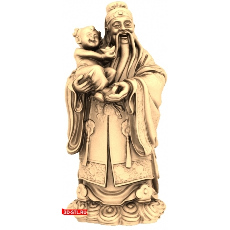 Buddha with a Child - 3D Printable Model