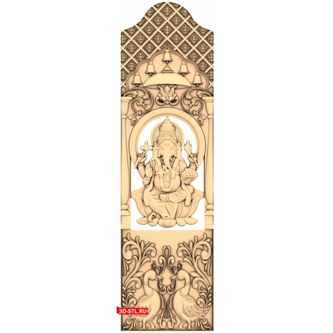 3D Model of Ganesha Gate for CNC Machine in STL Format