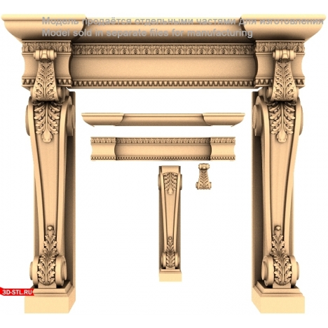 Fireplace - Elegant 3D STL Model