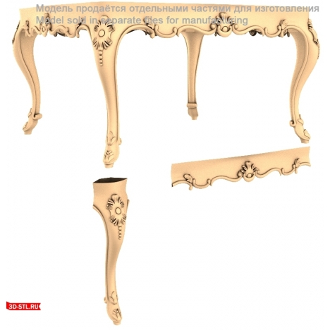 Elegant CNC Table: 3D STL Model