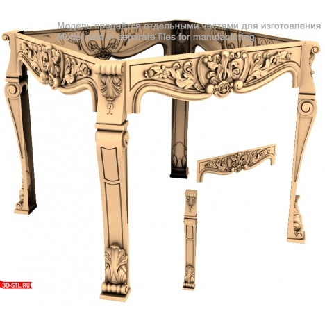 3D model of a table with an exquisite design