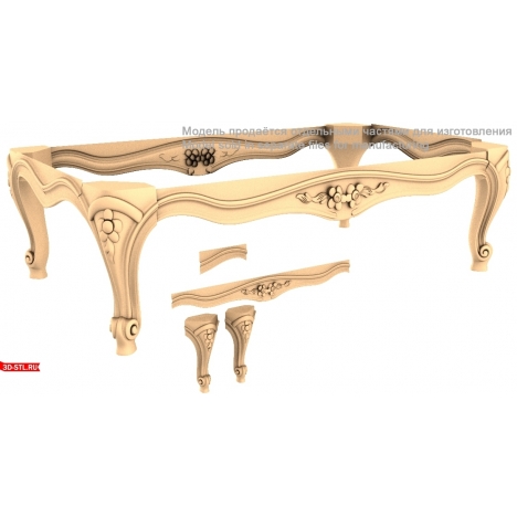 3D model of a table in STL format for CNC