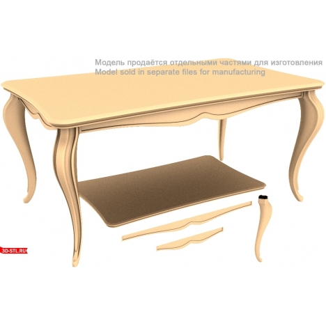 A table with elegant lines for CNC