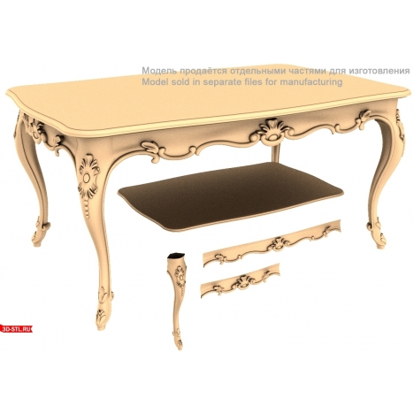 Elegant 3D STL Table for CNC