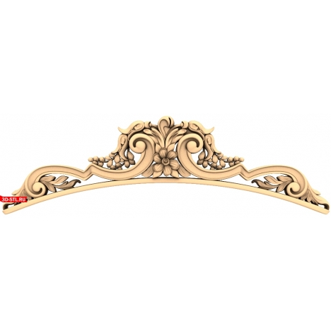 3D model of floral ornament for CNC machine