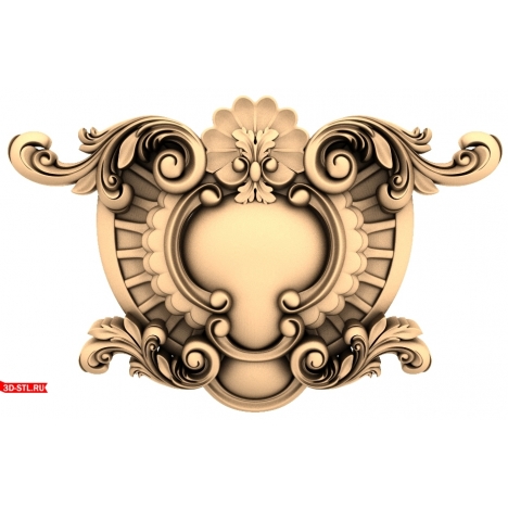 Elegant Shield - 3D model for CNC router in STL format