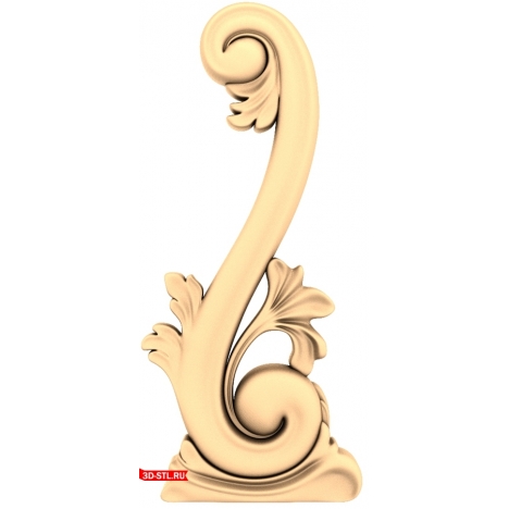 Elegant decorative element for a CNC machine - 3D STL model