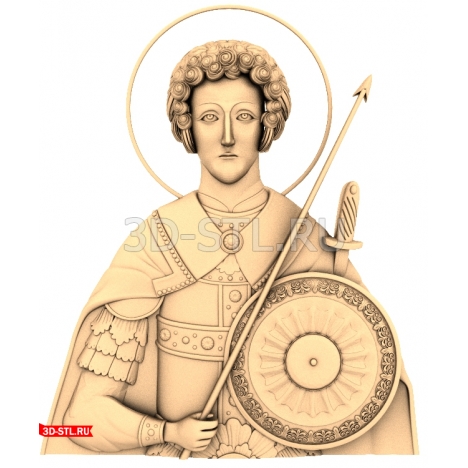 Saint George Icon - STL model for CNC