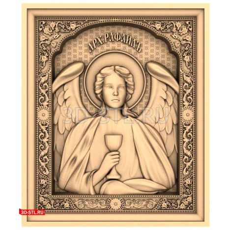 Saint Raphael Icon - 3D STL model for CNC