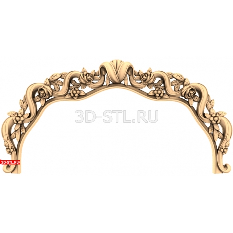 Headboard with carved pattern