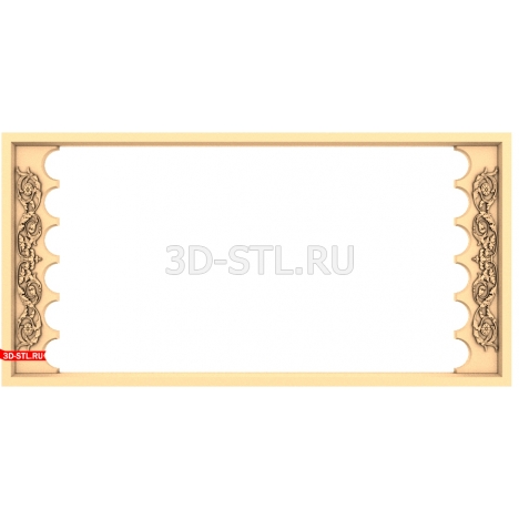 Backgammon Set with Decorated Interior - 3D Model for CNC