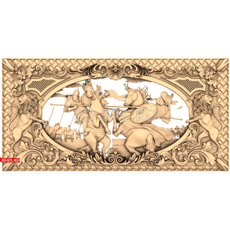 Backgammon: The Battle of Chelubey and Peresvet - 3D STL model for milling