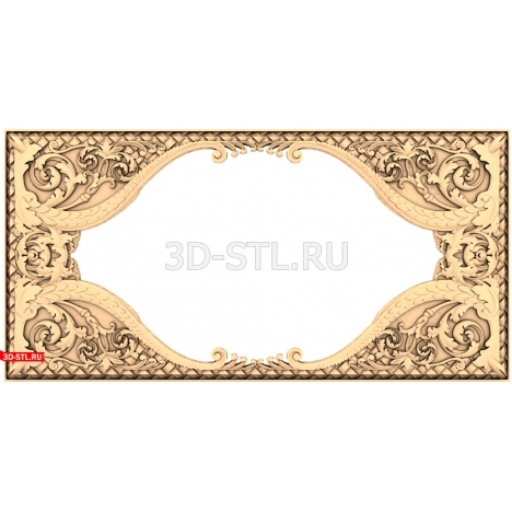 Backgammon frame - 3D model for milling