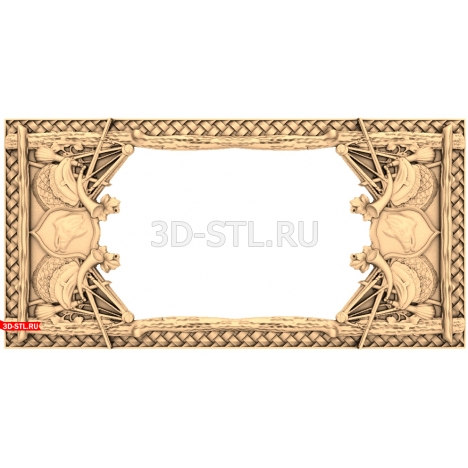 Backgammon Frame - 3D CNC Model