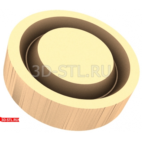 Backgammon Chip - 3D STL Model for CNC Milling