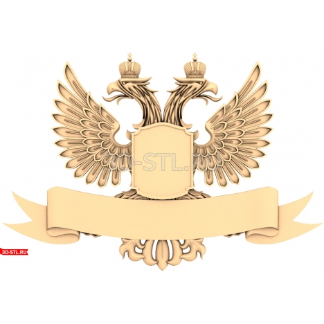 3D model of the coat of arms in STL format for CNC