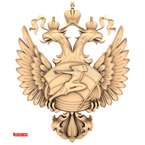 Coat of Arms of the Ministry of Sports 3D STL model for milling