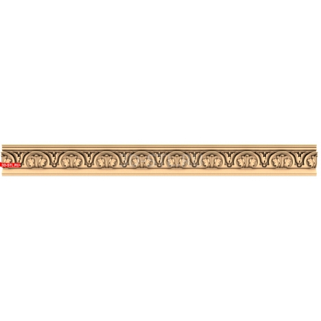 3D model of Baroque Renaissance baguette for CNC machine in STL format
