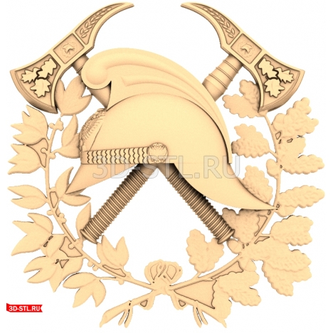 Firefighter's Emblem - 3D Model for CNC