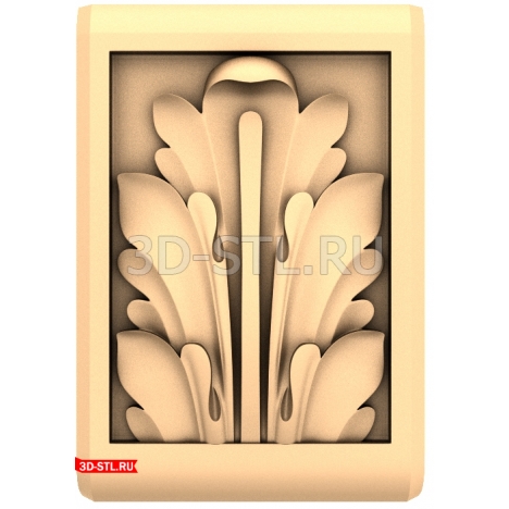 Petal ornament - 3D decorative model for CNC