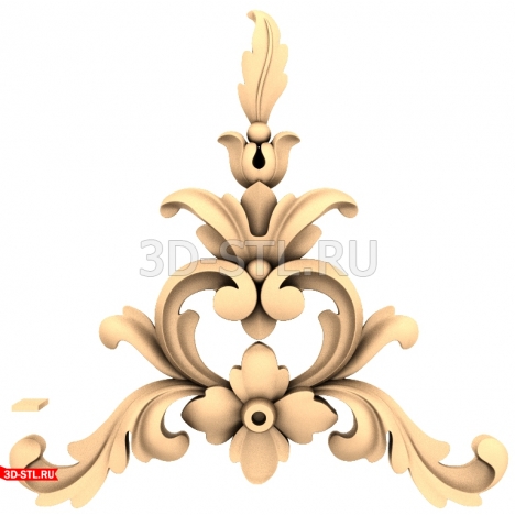 Baroque Flower Decor - 3D CNC model
