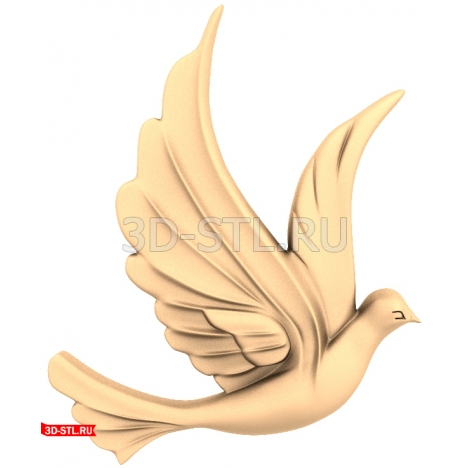 3D STL model of a flying bird for a CNC router
