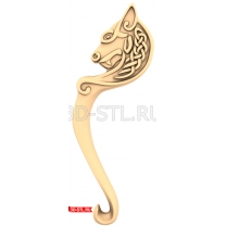 Wolf head with Celtic patterns