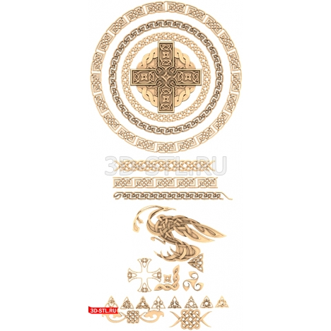 Celtic Pattern - 3D STL Model for CNC