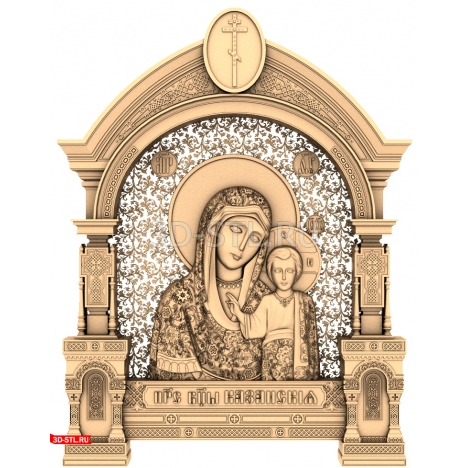 Icon of the Mother of God of Kazan - 3D Model for CNC