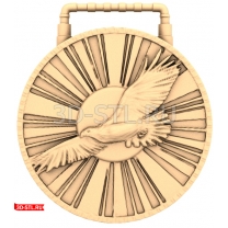 Panel Medal Eagle in the Rays of the Sun