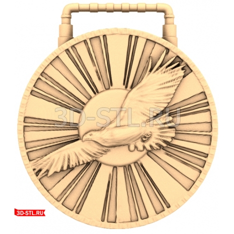 Panel Medal Eagle in the Rays of the Sun