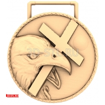 Panel Medal Eagle with a Cross in its Beak
