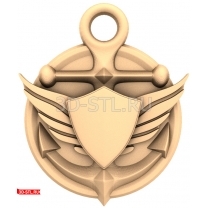 Panel Medal Anchor with a Shield
