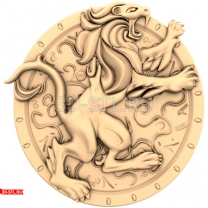 Panel Medallion Lion