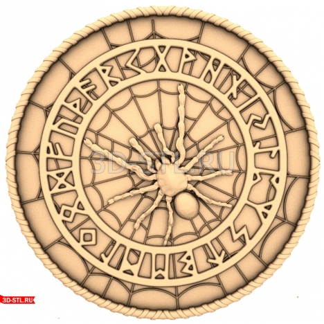 Spider Medallion Panel - 3D CNC Model