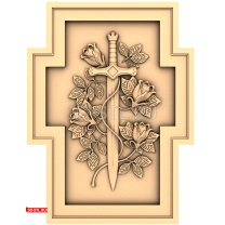 Panel "Sword in Roses"