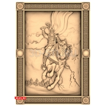 Panel of Perun on horseback
