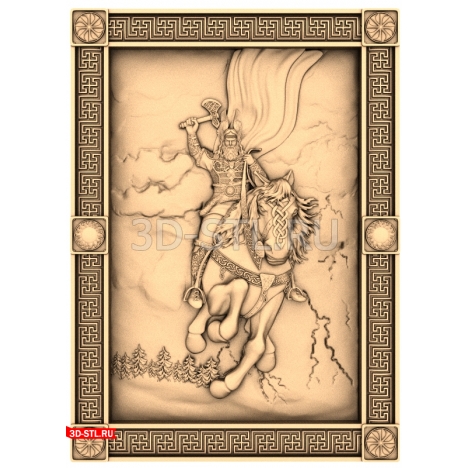 Perun on Horseback panel - 3D model in STL format