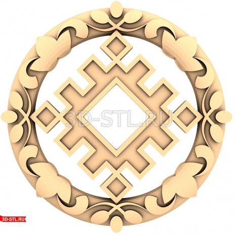 Panel Burdock - 3D model for CNC