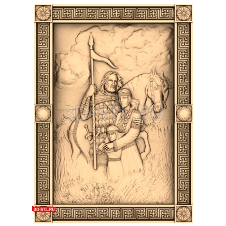 Ancient Rus' Panel - 3D CNC model
