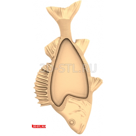 Панно Рыба-поднос — 3D модель STL для ЧПУ