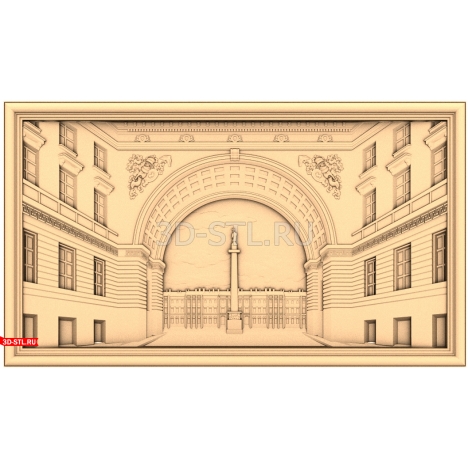 St. Petersburg Palace Square Panel - 3D STL model for CNC