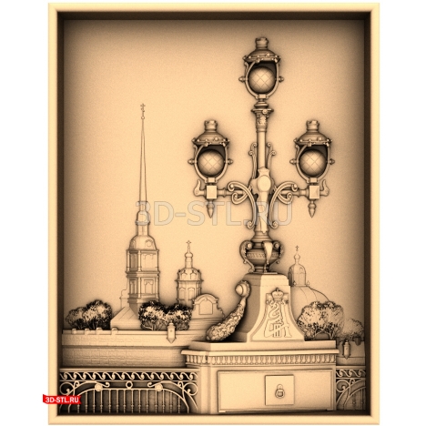 St. Petersburg Landscape Panel - 3D model in STL format