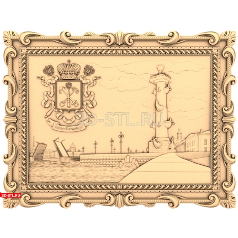 Saint Petersburg Panel - 3D CNC Model