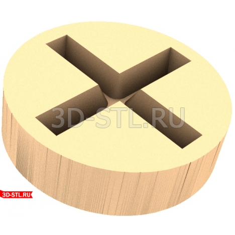Backgammon Chip - 3D STL Model for Milling