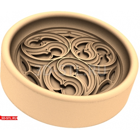 Backgammon Chip - 3D STL Model for CNC Machine